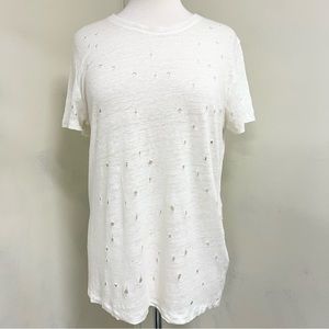 IRO Clay Linen Cutout Tee Size Small